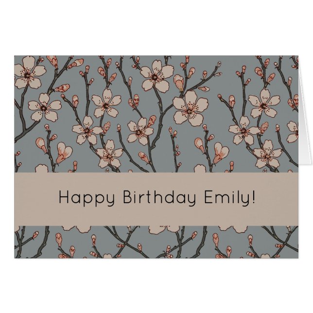 Elegantes süß rosa Blume Blossom Kirschmuster (Vorderseite (Horizontal))