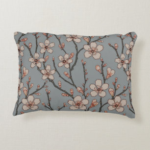 Elegantes süß rosa Blume Blossom Kirschmuster Dekokissen