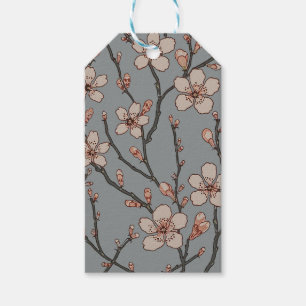 Elegantes süß rosa Blume Blossom Kirschmuster Geschenkanhänger