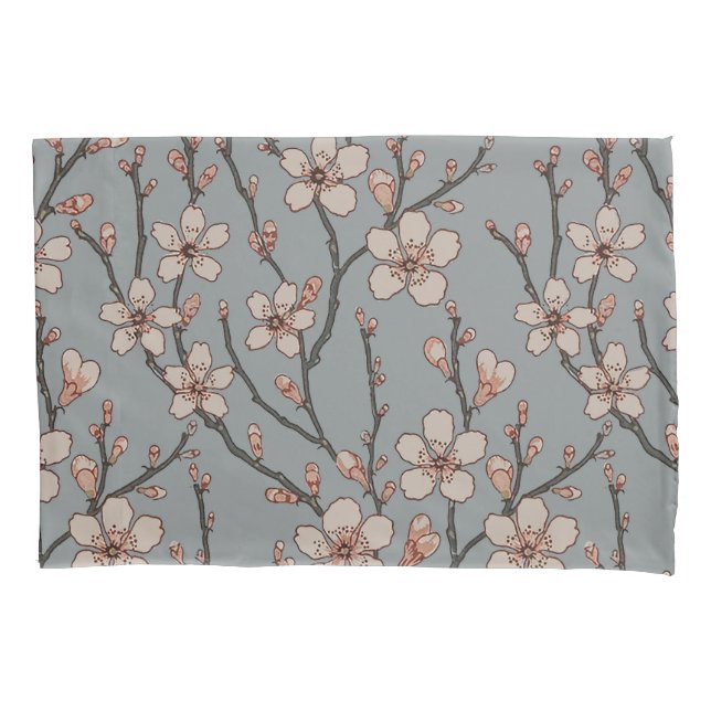 Elegantes süß rosa Blume Blossom Kirschmuster Kissenbezug (Vorderseite)