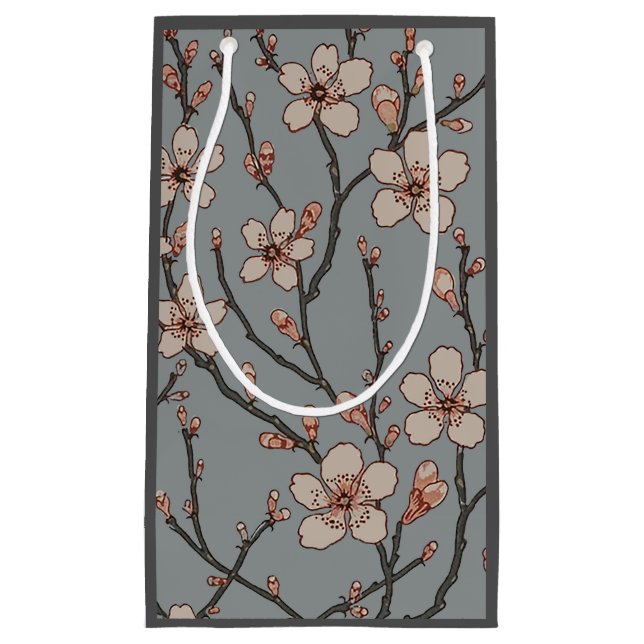 Elegantes süß rosa Blume Blossom Kirschmuster Kleine Geschenktüte (Vorderseite)