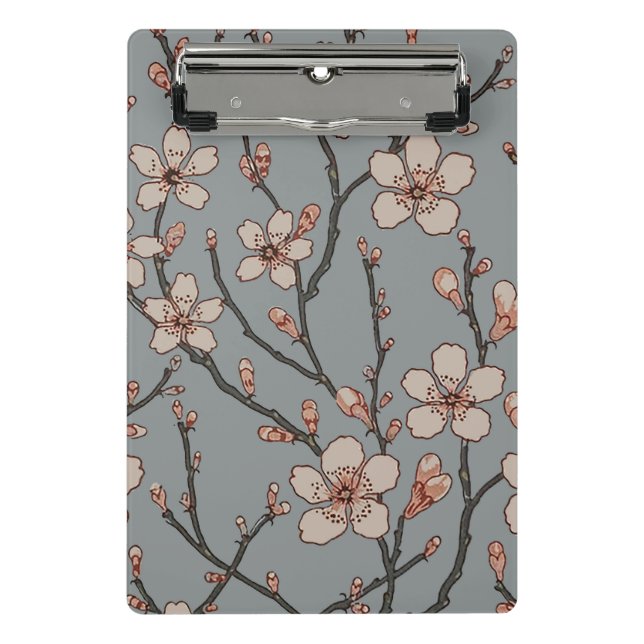 Elegantes süß rosa Blume Blossom Kirschmuster Mini Klemmbrett (Vorderseite)