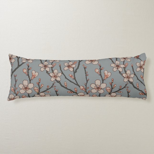 Elegantes süß rosa Blume Blossom Kirschmuster Seitenschläferkissen (Vorderseite)