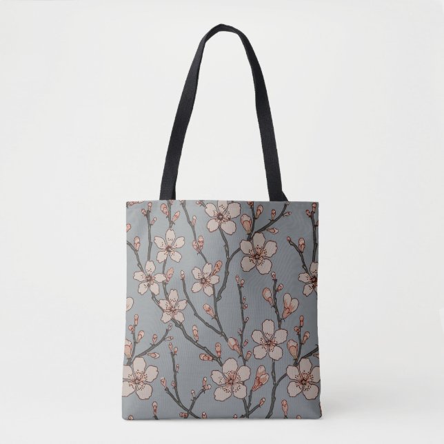 Elegantes süß rosa Blume Blossom Kirschmuster Tasche (Vorderseite)