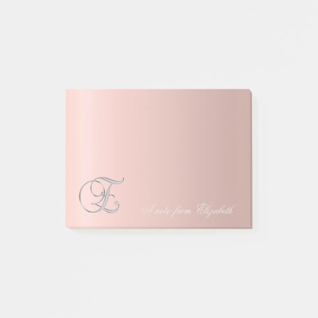 Elegantes, süßes, stilvolles Mädchen -Monogramm Post-it Klebezettel (Vorderseite)