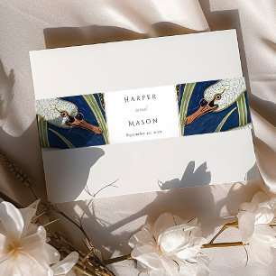 Elegantes Swan-Themed Wedding Invitation Bly Band