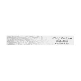 Elegantes Swirl-Wrap rund um das Adressetikett - S Rundum-Adressaufkleber