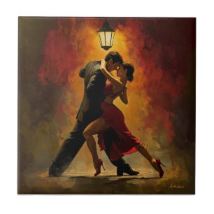 ✨Elegantes Tango-Paar romantisches Art Design Fliese
