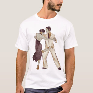 Elegantes Tango-Tanzpaar-Design. T-Shirt