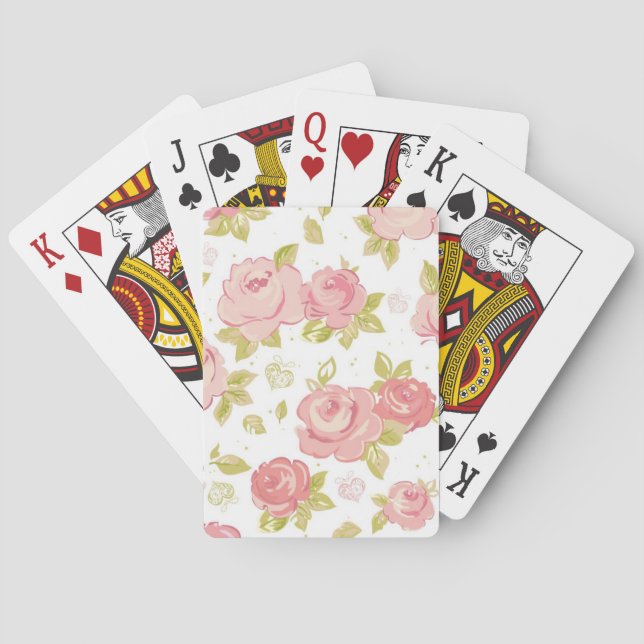 Elegantes Tapetenmuster 3 Spielkarten (Rückseite)