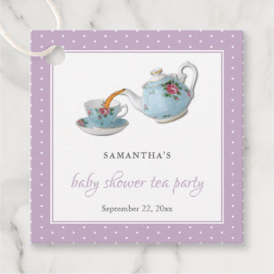 Elegantes Teacups Baby Dusche Tee Party Geschenkanhänger