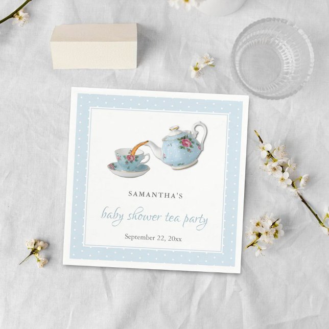Elegantes Teacups Baby Dusche Tee Party Serviette (Von Creator hochgeladen)