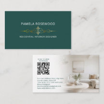 Elegantes Teal-Gold-Interieur-Designstudio