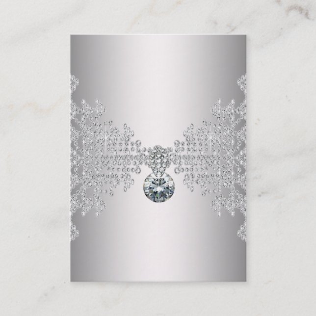 Elegantes Template für die Silver Diamond Business Visitenkarte (Vorderseite)
