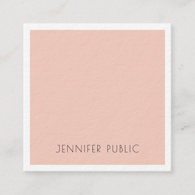 Elegantes Template Minimalistisch Luxury Premium D Quadratische Visitenkarte (Vorderseite)