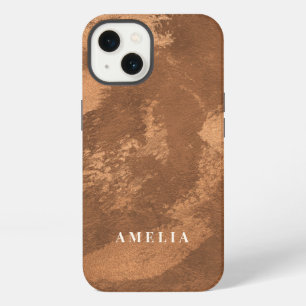 Elegantes Terrakotta Kupfer Verbranntes Orange iPhone Hülle