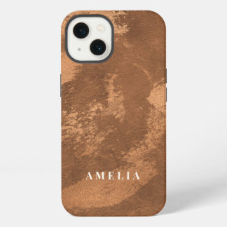 Elegantes Terrakotta Kupfer Verbranntes Orange iPhone Hülle