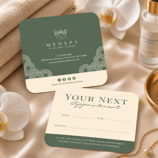 Elegantes Terrakotta-Spa-Salon-Ästhetikerin Wellne Terminkarte