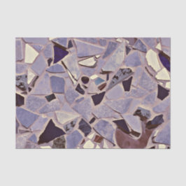 Elegantes Terrazzo Lila Mosaikmuster Seidenpapier