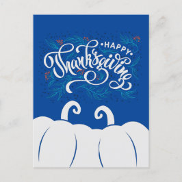 Elegantes Textglücksgeschenk mit Niedlichem Pumpki Feiertagspostkarte