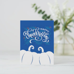 Elegantes Textglücksgeschenk mit Niedlichem Pumpki Postkarte