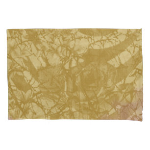 Elegantes Textildesign mit goldenem Hintergrund Kissenbezug