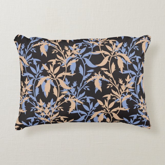 Elegantes Textildesign mit viel Blumen Dekokissen (Vorderseite)