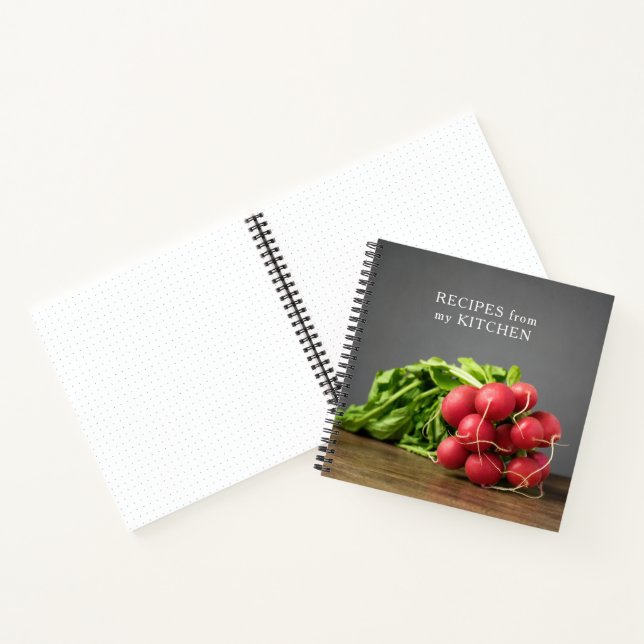 Elegantes Texture Gray Radish Foto Rezept Buch (Innenseite)