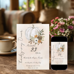Elegantes Thanksgiving-Dinner Einladung