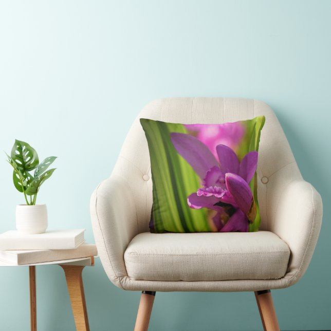 Elegantes Throw Kissen - Kleine Lila Iris (Stuhl )