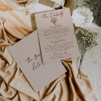 Elegantes tiefrotes Blumenstrauß-Hochzeitsdetails