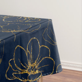 Elegantes Tischtuch für Marine und Gold Tischdecke