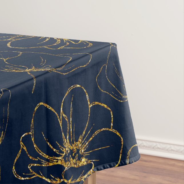 Elegantes Tischtuch für Marine und Gold Tischdecke (Beispiel)
