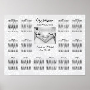 Elegantes, traditionelles Foto Hochzeitsstift Poster
