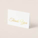 Elegantes traditionelles Gold Script Vielen Dank Folienkarte<br><div class="desc">Ein elegantes,  traditionelles Design,  das im Script-Schriftart über die untere Vorderseite in echter Goldfolie die Worte "danke" enthält. Ein vielseitiges Design,  das Sie für jeden Anlass verwenden können,  wenn Sie gewollt,  um jemandem ganz Besonderes zu danken! Ideal für Hochzeiten. Auch in realer Silberfolie erhältlich.</div>