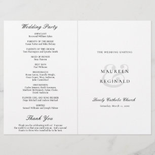 Elegantes traditionelles katholisches Hochzeitspro Flyer