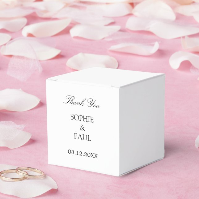 Elegantes, traditionelles Weißes Gastgeschenk Hoch Geschenkschachtel (Hochzeit)