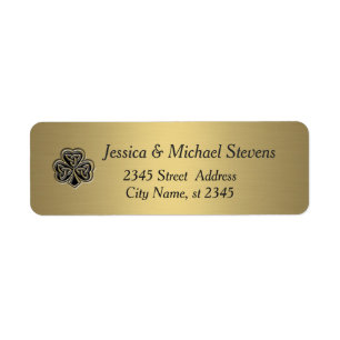 Elegantes trendiges Irish Kleeblatt Gold