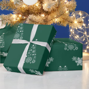 Elegantes Trendy Green Weihnachtspapier Geschenkpapier