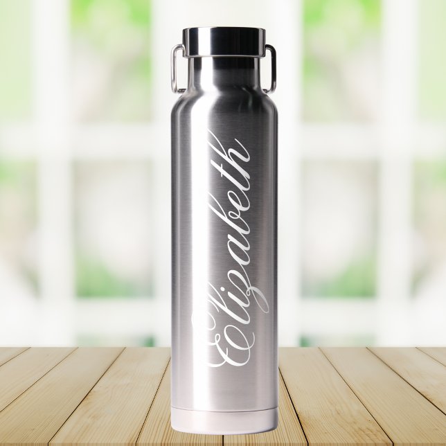 Elegantes Trendy Modernes Individuelle Name Skript Trinkflasche (Von Creator hochgeladen)