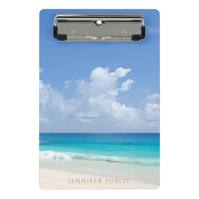 Elegantes trendy Template für die Wasserfarbenwell Mini Klemmbrett (Vorderseite)