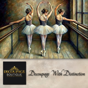 Elegantes Trio-Tanz-Ballerina-Decoupage Seidenpapier