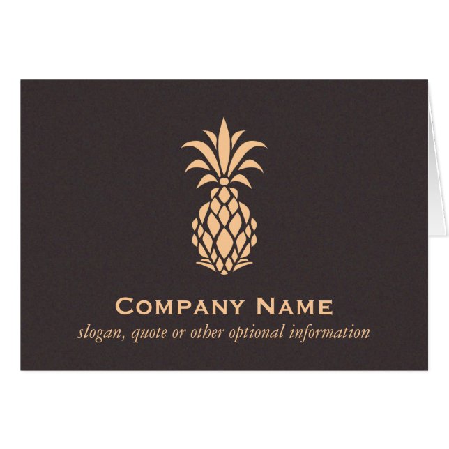 Elegantes Tropisches Ananas-Logo (Vorderseite (Horizontal))