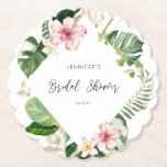Elegantes tropisches Monstera Brautparty Untersetzer<br><div class="desc">Elegante tropische Monstera Brautparty Papier Untersetzer Matching Artikel verfügbar.</div>