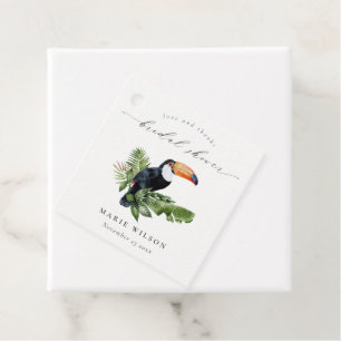 Elegantes tropisches Regenwald Toucan Brautparty Geschenkanhänger