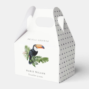 Elegantes tropisches Regenwald Toucan Brautparty Geschenkschachtel