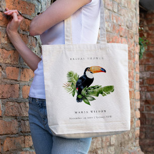 Elegantes tropisches Regenwald Toucan Brautparty Tragetasche