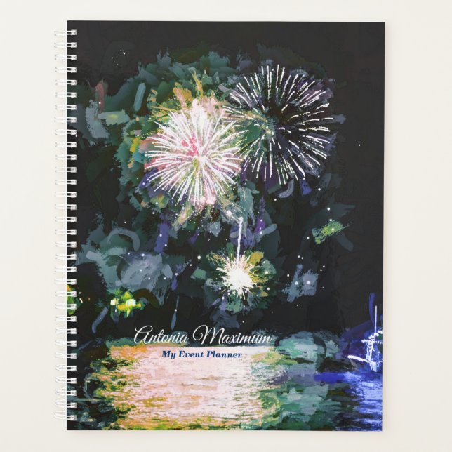 Elegantes tropisches Wasser Wasserfarbe Mein Event Planer (Vorderseite)
