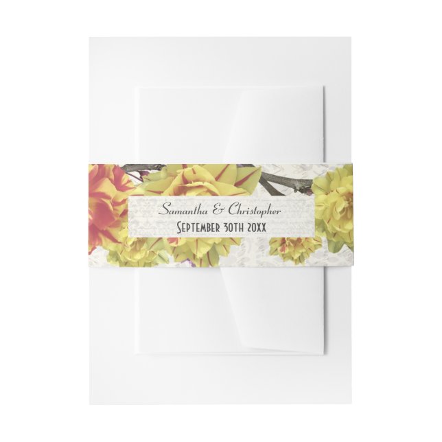 Elegantes Tulpenland Blühende Hochzeit Einladungsbanderole (Vorderseite Beispiel)