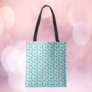 Elegantes Türkis Grün Blau Boho-Paisley Tasche